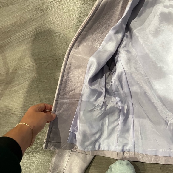 LAVENDER LEATHER JACKET - Picture 5 of 6